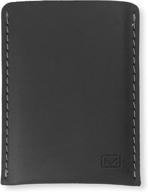 👝 modern carry leather minimal card holder - slim minimalist wallet for men & women - thin credit card holder - small business card holder - versatile card wallet - full protection (black) logo