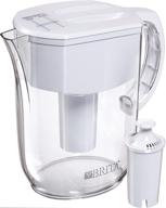 💧 large 10 cup brita everyday water filter pitcher - standard, white (1 count) logo