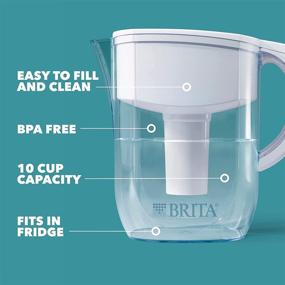 img 3 attached to 💧 Large 10 Cup Brita Everyday Water Filter Pitcher - Standard, White (1 Count)