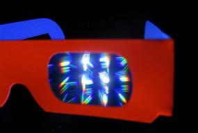 img 2 attached to 🎆 Fireworks Diffraction Grating Glasses - Experience Neon Glow with Bonus Rainbow Hearts! (50 Assorted Glasses)