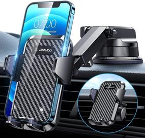 img 4 attached to 📱 Handsfree Car Dashboard Phone Holder Mount [2021 Upgraded] VANMASS [Super Suction Cup] for iPhone 13 Pro Max 12 11 X Xr Xs 8 7 Plus Mini Se - Universal Cradle Stand for Windshield Vent