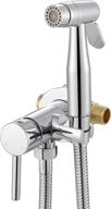 🚽 wipphs chrome handheld toilet bidet sprayer - warm water, stainless steel, polished silver, with brass hot & cold mixing valve (wi9138cp) logo