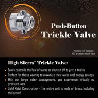 🚿 plumbing code compliant shower shutoff valve: no pressure loss, solid metal construction, push-button trickle control, chrome finish логотип