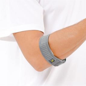 img 4 attached to 🎾 Bracoo Tennis-Golfer Elbow Strap: Effective Tendonitis & Muscle Strain Relief with Quality Compression EVA Pad - EP40, One Size, Gray