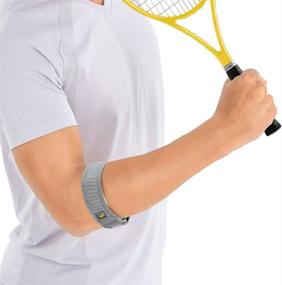 img 2 attached to 🎾 Bracoo Tennis-Golfer Elbow Strap: Effective Tendonitis & Muscle Strain Relief with Quality Compression EVA Pad - EP40, One Size, Gray