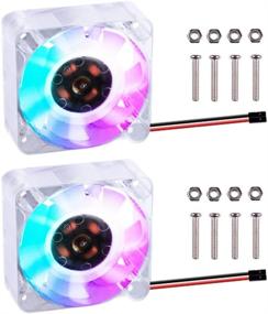 img 4 attached to 🔧 GeeekPi 2pcs Raspberry Pi 4 Quiet Fan, RGB Cooling Fan 40x40x10mm 4010 Fan DC 5V Brushless CPU Cooler Radiator for Raspberry Pi 4 Model B, Raspberry Pi 3B+/3B/2B (Multicolour)