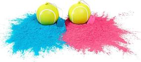 img 1 attached to 🎾 2 pack Gender Reveal Tennis Balls - Set of Pink and Blue Powder Balls for Gender Reveal Party Supplies and Ideas