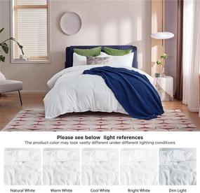 img 1 attached to 🛏️ High-Quality Bedsure White Duvet Cover King Size - Soft and Washed King Duvet Cover Set with Zipper Closure - 3-Piece Set includes 1 Duvet Cover 104x90 inches and 2 Pillow Shams