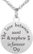 aunt and niece forever love dog tag keychain pendant necklace - kisseason jewelry logo