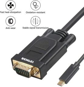 img 3 attached to Кабель USB-C к VGA, Benfei кабель VGA совместимый с Thunderbolt 3 для MacBook Pro 2019/2018/2017, Samsung Galaxy S9/S8, Surface Book 2, Dell XPS 13/15, Pixelbook и другие - 3 фута.