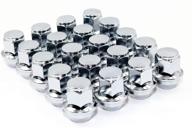 🔩 pack of 20 veritek 12x1.5mm chrome oem factory style lug nuts for ford focus fusion escape lincoln mkc mkz factory wheels - 3/4" 19mm hex, 1.25" 31.75mm length, large acorn seat design logo
