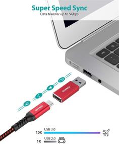 img 3 attached to 🔌 NIMASO Адаптер USB C к USB - Адаптер USB C к USB 3.0 для быстрой зарядки, синхронизации данных и аудиовыхода на iPhone 11, Airpods, iPad, Samsung Note 10, S20, S20 +, S9, S8, Google Pixel, ноутбуки.