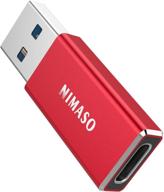 🔌 nimaso адаптер usb c к usb - адаптер usb c к usb 3.0 для быстрой зарядки, синхронизации данных и аудиовыхода на iphone 11, airpods, ipad, samsung note 10, s20, s20 +, s9, s8, google pixel, ноутбуки. логотип