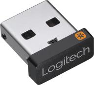 🔌 logitech usb unifying receiver, wireless technology at 2.4 ghz, usb plug compatible with all logitech unifying devices such as wireless mouse and keyboard, for pc/mac/laptop - black логотип