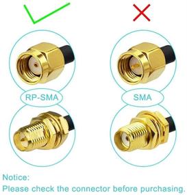 img 1 attached to 🔌 Mumaxun 4pcs 3ft/39inch Rg174 Antenna Extension Cable: Enhance Wireless LAN WAN Connectivity with RP-SMA Male to Female Connector Adapter