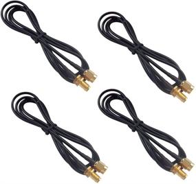 img 3 attached to 🔌 Mumaxun 4pcs 3ft/39inch Rg174 Antenna Extension Cable: Enhance Wireless LAN WAN Connectivity with RP-SMA Male to Female Connector Adapter