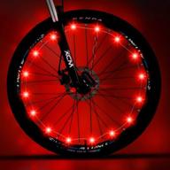 lebolike bike led wheel lights with batteries included - 18 modes, 7 colors changing - spoke decorations for bikes (1 tire pack) logo