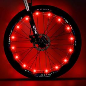 img 1 attached to LeBoLike Bike LED Wheel Lights with Batteries Included - 18 Modes, 7 Colors Changing - Spoke Decorations for Bikes (1 Tire Pack)