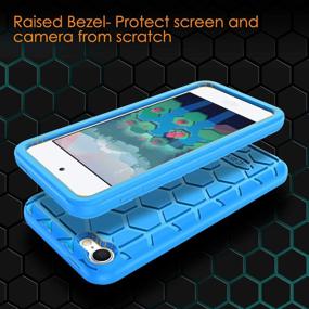 img 3 attached to Fintie Silicone Case For IPod Touch 7 IPod Touch 6 IPod Touch 5 - (Honey Comb Series) Impact Shockproof Anti Slip Soft Protective Cover For IPod Touch 7Th 6Th 5Th