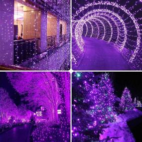 img 1 attached to 🎃 Super Bright Purple 2-Pack 66FT 200 LED Extendable Halloween Lights - Indoor/Outdoor Plug in String Lights for Halloween Decorations - Ideal for Bedroom, Party, Decor Room, Garden, Patio, Tree