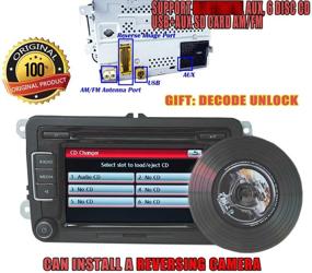 img 3 attached to Улучшенное радио RCD510 от Amzparts: 6-дисковый CD-плеер MP3 с возможностью подключения камеры заднего вида, идеально подходит для Volkswagen Golf, Passat, Tiguan, Polo, Jetta.