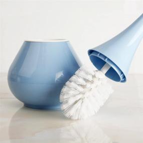 img 1 attached to 🚽 Durable Detachable Toilet Brush Set with Holder by INCHANT - Blue