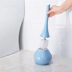 img 2 attached to 🚽 Durable Detachable Toilet Brush Set with Holder by INCHANT - Blue