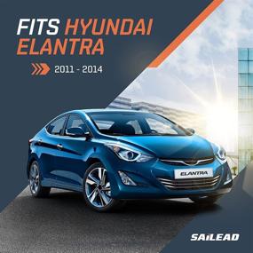 img 1 attached to 🌞 Водительский солнцезащитный козырек SAILEAD для Hyundai Elantra 2011-2014 Avante MD – серый, 852103X000TX.