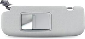 img 4 attached to 🌞 SAILEAD Left Driver Sun Visor for Hyundai Elantra 2011-2014 Avante MD – Grey, 852103X000TX