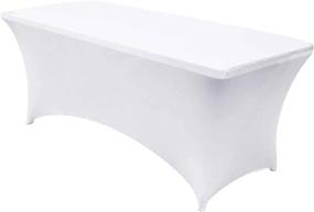 img 4 attached to 🍽️ Stretchable Tablecloths Rectangle - Versatile and Perfect for Rectangular Tables