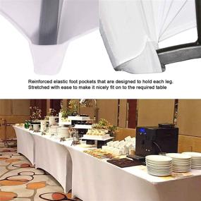 img 1 attached to 🍽️ Stretchable Tablecloths Rectangle - Versatile and Perfect for Rectangular Tables