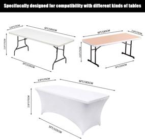 img 3 attached to 🍽️ Stretchable Tablecloths Rectangle - Versatile and Perfect for Rectangular Tables