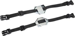 img 2 attached to Celsius Sure Grip Ice Cleats with Buckle-On Straps Silver/Black - Universal Fit for Shoes & Boots - IC-1