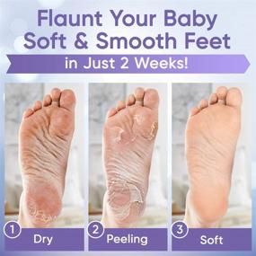 img 3 attached to Foot Peel Mask (2 Pairs) - Baby Soft Skin Foot Mask with Lavender & Aloe Vera - Remove Dead Skin, Exfoliating & Peeling for Men and Women