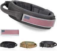 🔥 firebull tactical dog collar with reflective patch for effective dog training - adjustable military collar with control handle, heavy duty buckle - ideal for small, medium, and large dogs (medium, grey) logo