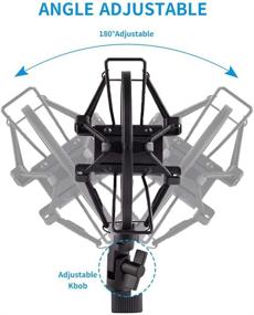 img 2 attached to 🎙️ Улучшите работу вашего микрофона: Кронштейн LYRCRO для виброзащиты микрофона - Антивибрация для микрофонов Shure, Sennheiser, AKG, Samson и Behringer (22мм-26мм).