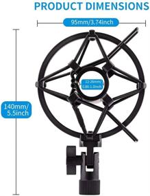 img 1 attached to 🎙️ Улучшите работу вашего микрофона: Кронштейн LYRCRO для виброзащиты микрофона - Антивибрация для микрофонов Shure, Sennheiser, AKG, Samson и Behringer (22мм-26мм).