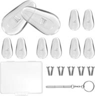 👓 yr 15mm soft silicone air chamber eyeglass nose pads - eyeglass repair kit & screw set logo