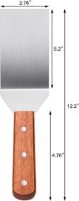 img 2 attached to 🔥 Versatile 12.5-Inch Wood Handle Grill Turner/Spatula by New Star Foodservice - A Must-Have for Grilling Enthusiasts!