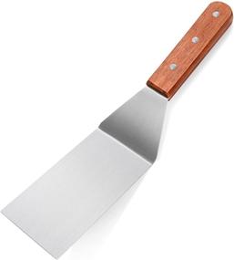 img 4 attached to 🔥 Versatile 12.5-Inch Wood Handle Grill Turner/Spatula by New Star Foodservice - A Must-Have for Grilling Enthusiasts!