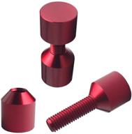 🔴 dewhel 1-1/8" two hole flange alignment pin set aluminum (red): improving precision and efficiency logo