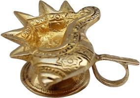 img 1 attached to 🪔 ITOS365 Brass Diyas for Pooja - Deepak for Puja Aarti - Oil Lamp - Pooja Articles Décor - Showpieces - Housewarming Decoration - Religious Diwali Gifts