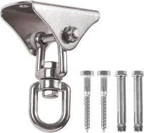 img 4 attached to 🔗 REDCAMP Heavy Duty Swing Hangers Kit, Set of 1/2, 1000LB Capacity 360° Rotate Hammock Hanging Set, Stainless Steel 304, 4 Screws for Concrete Wooden Yoga Hammock Chair Swing Sets, Silver