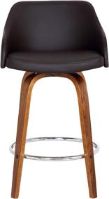 img 3 attached to 🪑 Fancy up your bar with Alec Faux Leather Swivel Barstool, 30" Bar Height, in sophisticated Brown