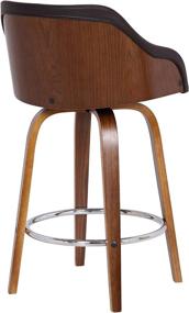 img 1 attached to 🪑 Fancy up your bar with Alec Faux Leather Swivel Barstool, 30" Bar Height, in sophisticated Brown