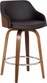 img 4 attached to 🪑 Fancy up your bar with Alec Faux Leather Swivel Barstool, 30" Bar Height, in sophisticated Brown