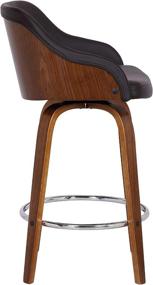 img 2 attached to 🪑 Fancy up your bar with Alec Faux Leather Swivel Barstool, 30" Bar Height, in sophisticated Brown