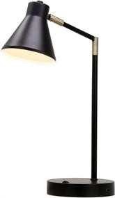 img 4 attached to 💡 O'Bright LED Desk Lamp: USB Charging, Flexible Arms, Soft White Reading Light in Black