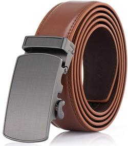 img 4 attached to Autolock Automatic Enclosed Men's Belt - Essential Accessory in Men's Fashion
