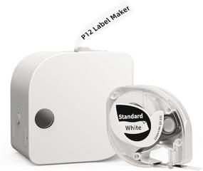 img 4 attached to 🏷️ Phomemo P12 Label Maker Machine with Tape, Bluetooth Label Maker for Home & Office Organization, Supporting Multiple-Material Labels and Different Fonts, Including 1 Pack of 0.47" Label Tape